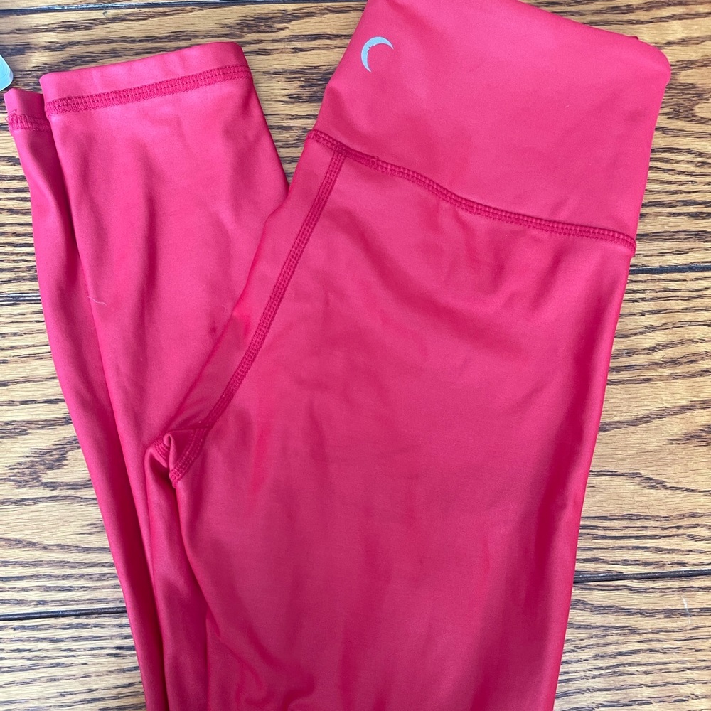 Red Metallic Zyia Leggings